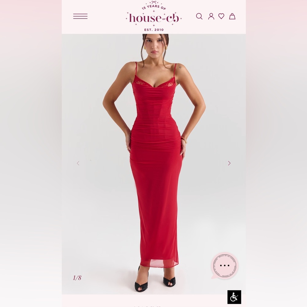 House of CB Scarlet Strapless Gown Nalini